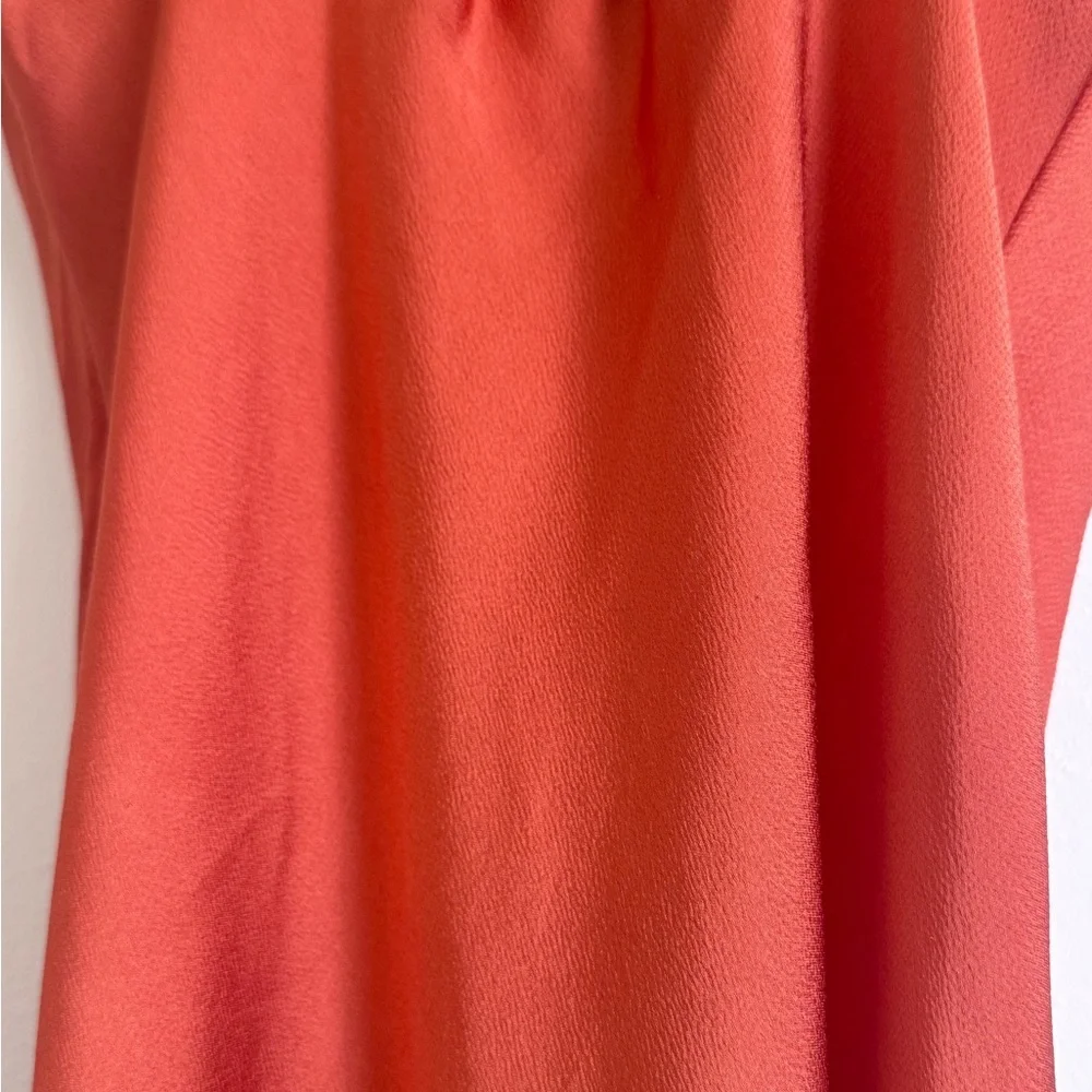 Rust Satin Slip Dress | Midi Length | Adjustable Straps | Minimalist
